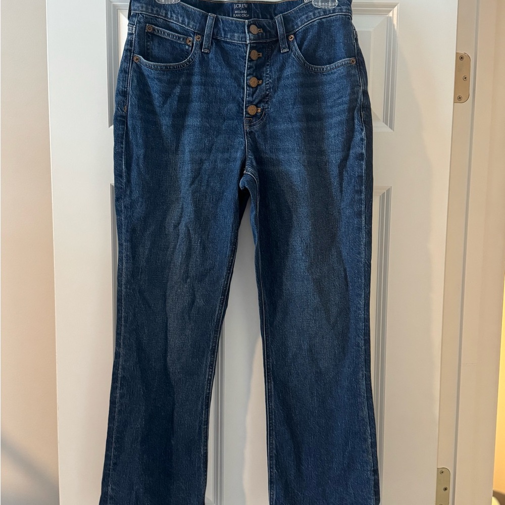 J.Crew Mid-Rise Flare Crop Size 27